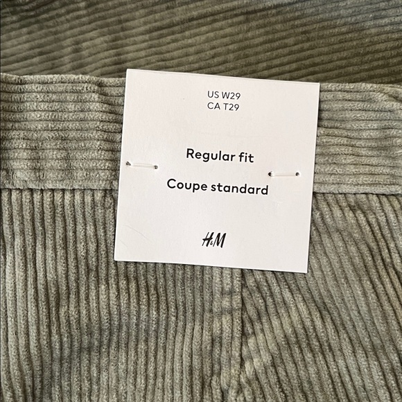 H&M Men's Green Corduroy Pants - Picture 2 of 6